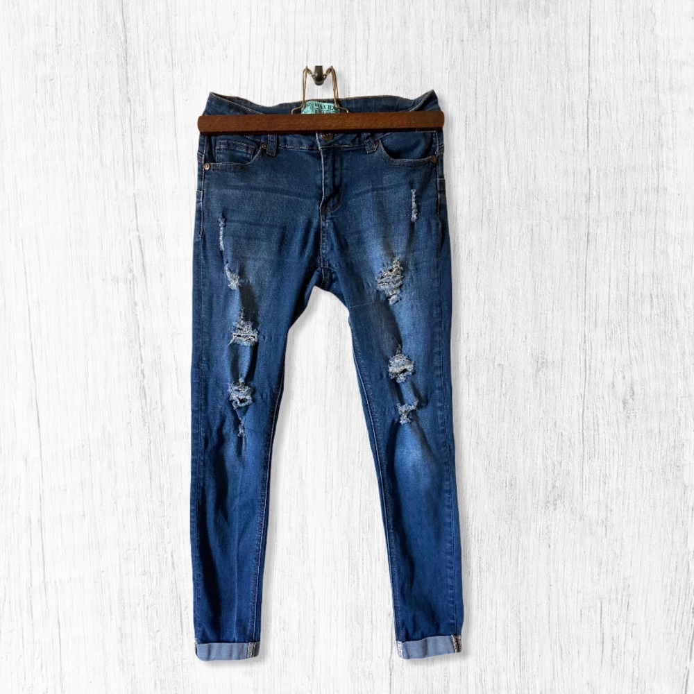 Wax Jean Distressed Jeans